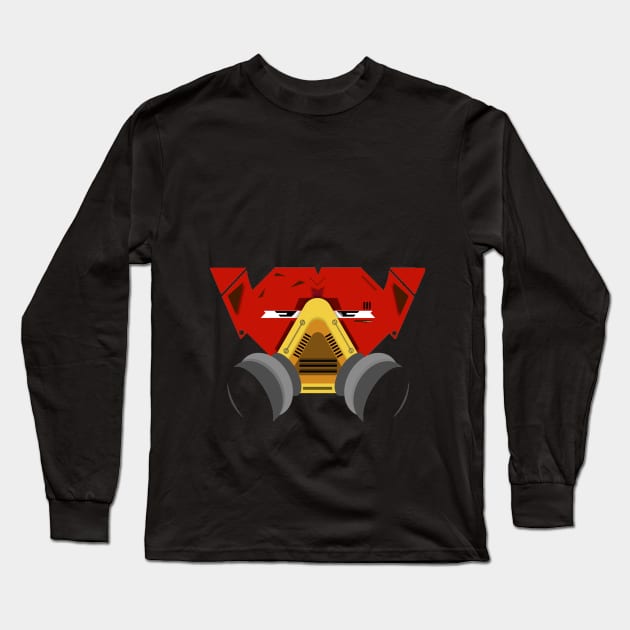 Monkey Head (red) Long Sleeve T-Shirt by MASE